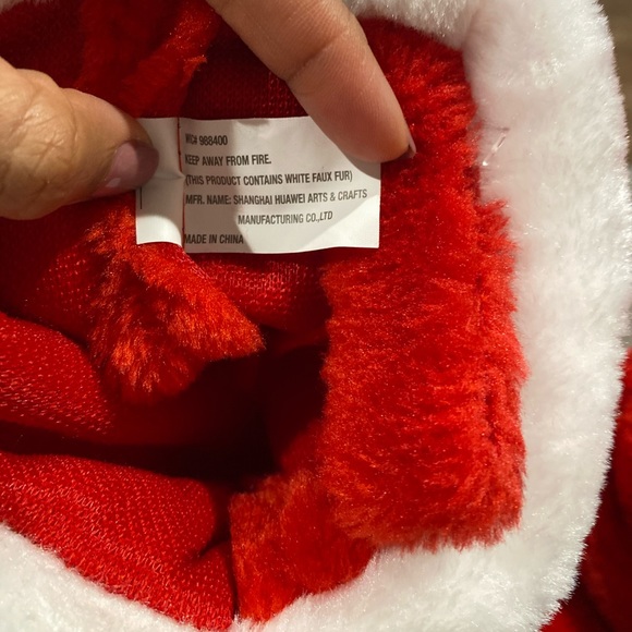 Set of 5 Red with White Fur Trim 18 inch Christmas stocking large traditional - Picture 2 of 6